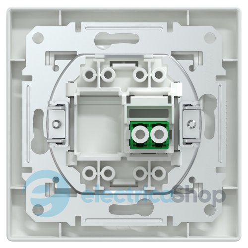 Розетка волоконно-оптическая дуплекс, Asfora Schneider Electric EPH4600121, белая
