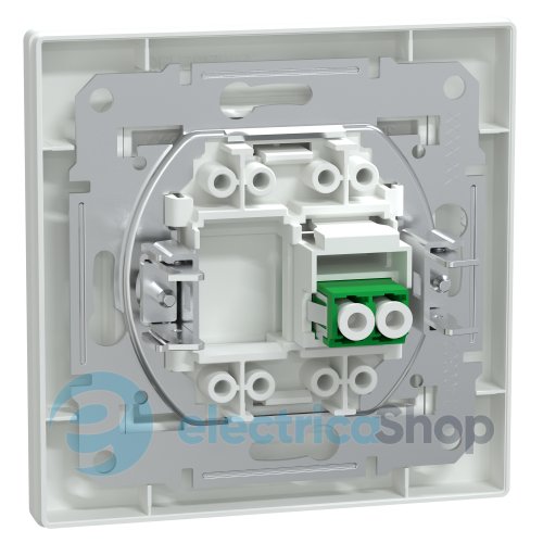 Розетка волоконно-оптическая дуплекс, Asfora Schneider Electric EPH4600121, белая