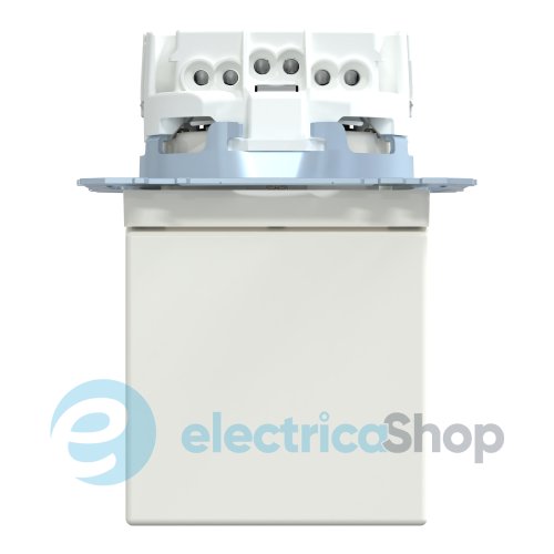 Розетка с з/к крышкой и шторками 16А/250V (автомат. зажим) SM Merten MEG2310-0319 полярно-белый