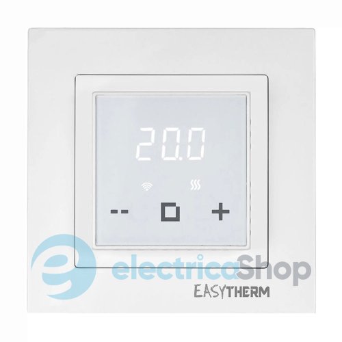 Терморегулятор для теплого пола с функцией WIFI +5..+40° 16А/3200Вт IP21.Easytherm ET-40, белый