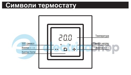 Терморегулятор для теплого пола с функцией WIFI +5..+40° 16А/3200Вт IP21.Easytherm ET-40, белый