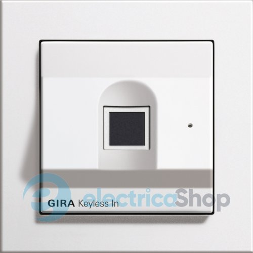 Биометрический замок System 55 Gira 261727, белый матовий