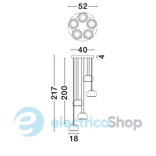 Підвісний світильник BIOS 9416956 Nova Luce
