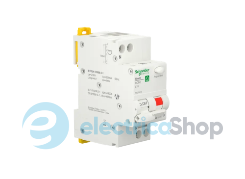 Диференціальний автомат 1P+N Resi9 Schneider Electric, крива С, 16А/0,01/A