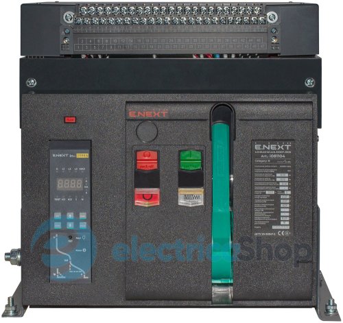 Воздушный автоматический выключатель e.industrial.acb.3200F.2500, стационарный, 0,4кВ, 3Р, электронный расцепитель, мотор-привод и РН i081104 E.NEXT