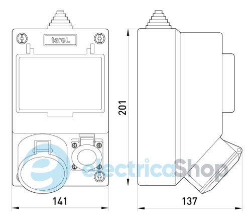 Монтажный набор, 32A, 3Р+Z, 400V, 16A, 2P+Z, 250V, клеммная колодка 5х6кв.мм 6165-130 TAREL