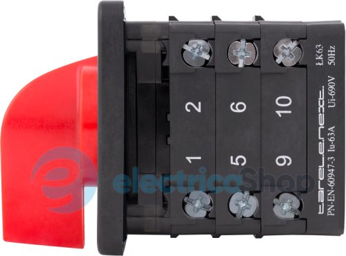 Пакетний перемикач LK63/3.323-ZP/45 щитовий, з передньою панеллю, 3p, 1-0-2, 63А 8831-200 E.NEXT