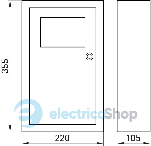 Корпус e.mbox.stand.n.f1.10.z.e металлический, под 1-ф. электронный счетчик, 10 мод., навесной, с замком s0100065 E.NEXT