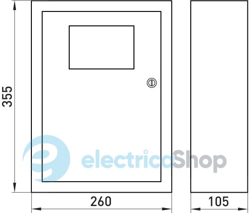 Корпус e.mbox.stand.n.f1.12.z.e металлический, под 1-ф. электронный счетчик, 12 мод., навесной, с замком s0100067 E.NEXT