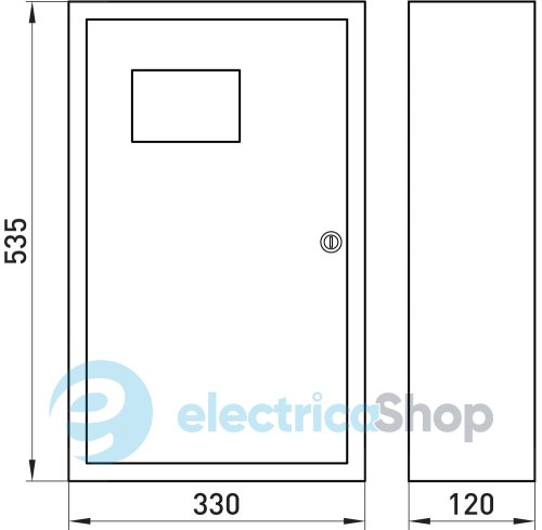 Корпус e.mbox.stand.n.f3.36.z.e металлический, под 3-ф. электронный счетчик, 36 мод., навесной, с замком s0100073 E.NEXT