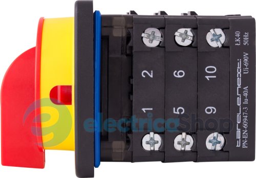 Пакетний перемикач LK40/3.323-ZК/45 щитовий, з передньою панеллю (під пломбування), 3p, 1-0-2, 40А 8635-200 E.NEXT