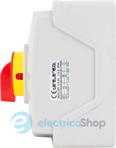 Пакетный переключатель LK40/3.323-ОК/45 в корпусе (под пломбировку), 3p, 1-0-2, 40А, IP44 8638-200 E.NEXT