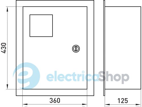 Корпус e.mbox.stand.w.f3.24.z.е металлический, под 3-ф. электронный счетчик, встраиваемый 24 мод. с замком. s0100051 E.NEXT