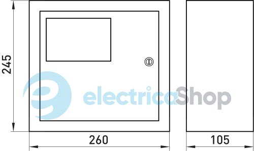 Корпус e.mbox.stand.n.f1.04.z.e металлический, под 1-ф. электронный счетчик, 4 мод., навесной, с замком s0100063 E.NEXT