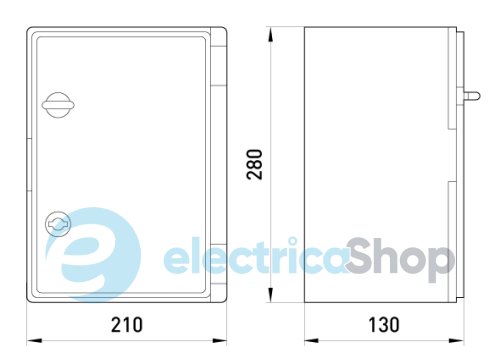 Корпус ударопрочный с АБС e.plbox.210.280.130.tr, 210х280х130мм, IP65 с прозрачной дверцей CP5011 E.NEXT