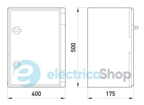 Корпус ударопрочный с АБС e.plbox.400.500.175.tr, 400х500х175мм, IP65 с прозрачной дверцей CP5014 E.NEXT