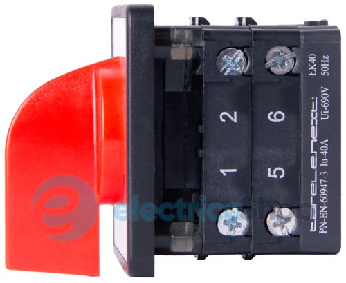 Пакетний перемикач LK40/2.211-ZP/45 щитовий, з передньою панеллю, 3p, 0-1, 40А 8611-200 E.NEXT