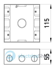 Коробка распределительная металлическая без крышки e.industrial.pipe.db.thread.5.1/2" с 5 резьбовыми вводами 1/2" i0530005 E.NEXT