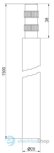 Заземляющая шпилька заклепочная D20(L=1500) горячего цинкования z7542011 E.NEXT