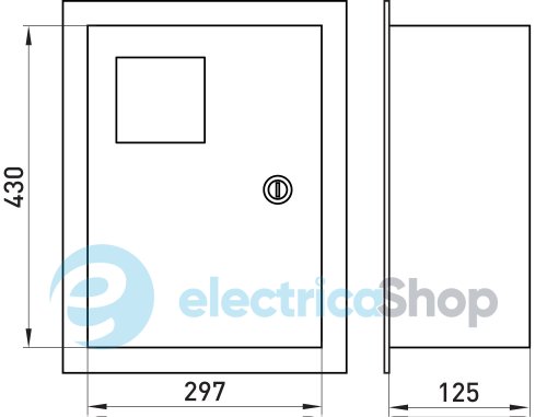Корпус e.mbox.stand.w.f3.12.z.e металлический, под 3-ф. электронный счетчик, встраиваемый 12 мод. с замком s0100072 E.NEXT