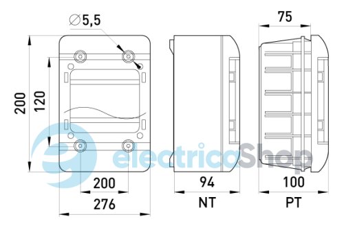 Корпус встраиваемый пластиковый (PT) 13-модульный, однорядный, IP30, с непрозрачной дверцей 6668-113непр E.NEXT