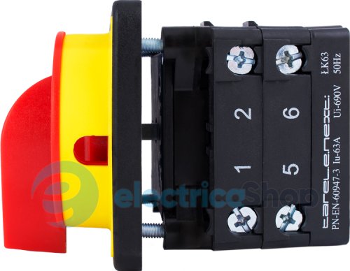 Пакетний перемикач LK63/2.211-ZК/45 щитовий, з передньою панеллю (під пломбування), 3p, 0-1, 63А 8815-200 E.NEXT