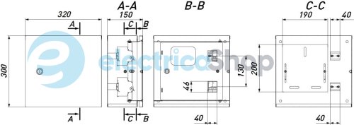 Корпус учета металлический e.mbox.pro.n.f1.4 IP54 навесной под 1ф счетчик, 4 мод. , с внутр.дверцами под опломб. p0100224 E.NEXT