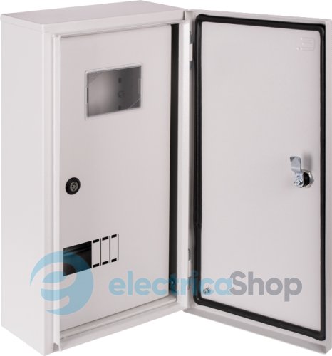 Корпус учета металлический e.mbox.pro.n.f3.9 IP54 подвесной под 3ф счетчик, 9 мод. , с внутр.дверцами под опломб. p0100225 E.NEXT