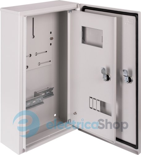 Корпус учета металлический e.mbox.pro.n.f3.9 IP54 подвесной под 3ф счетчик, 9 мод. , с внутр.дверцами под опломб. p0100225 E.NEXT
