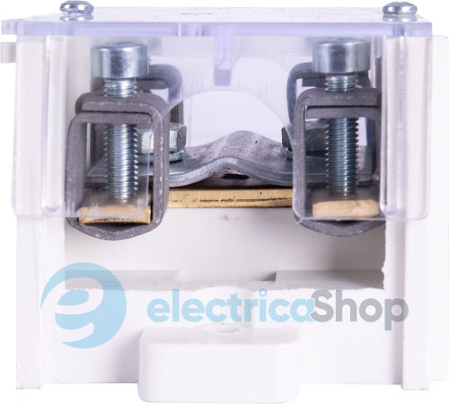 Клемна колодка прохідна e.tc.main.brass.95k, 1х95 мм.кв./4х16 мм.кв..,латунний контакт, з кришкою p0820004 E.NEXT