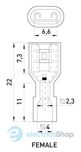 Наконечник-соединитель изолированный серии FN e.terminal.stand.fdfn2.250.blue (fn.f.1,5.2,5) 1,5-2,5 кв.мм "мама", 100шт s4039001 E.NEXT
