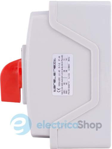 Пакетний перемикач LK63/4.322-ОВ/45 в корпусі, 0-1-2, 63А, IP44 8824-200 E.NEXT