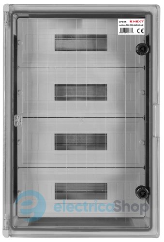 Корпус ударопрочный с АБС e.plbox.500.700.245.88m.tr, 500х700х245мм, IP65 с прозрачной дверцей и панелью под 88 модулей CP5116 E.NEXT