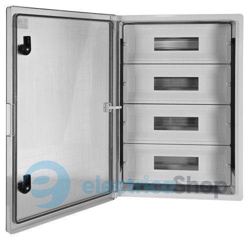 Корпус ударопрочный с АБС e.plbox.500.700.245.88m.tr, 500х700х245мм, IP65 с прозрачной дверцей и панелью под 88 модулей CP5116 E.NEXT