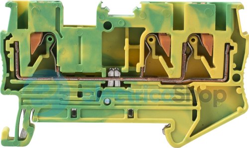 Набірна клемна колодка заземлення на DIN-рейку e.tc.z.din.spring.2,5.1-2, 3контакти s070017 E.NEXT