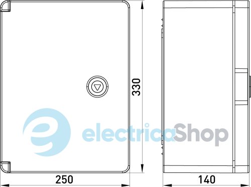Корпус из ABS-пластика e.plbox.pro.p.33.25.14.tr с прозрачной дверцей 330x250x140мм IP65 p084202 E.NEXT