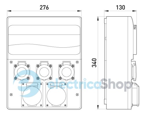 Монтажный набор, окно 13-мод. 2х16A, (230/400V) 2,5кв.мм, 3х16A, 230V, 1,5 кв.мм, 6635-000 TAREL
