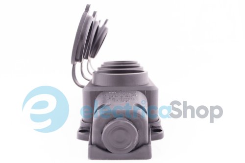 Розетка четырехместная с защитной каучуковой крышкой e.socket.rubber.029.4.16, с з/к, 16A, s9100039 E.NEXT