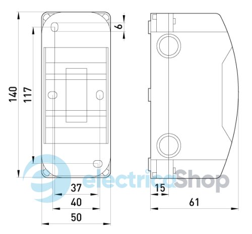 Корпус пластиковый, навесной (NT) 3-модульный, однорядный, без дверцы, IP 30 6670-103 E.NEXT