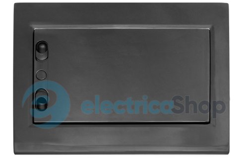Корпус пластиковый на 12 модулей e.plbox.pro.w.12b.black встроенный, черный с непрозрачной дверцей IP40 CP12912B E.NEXT