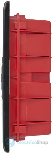 Корпус пластиковый на 12 модулей e.plbox.pro.w.12b.black встроенный, черный с непрозрачной дверцей IP40 CP12912B E.NEXT