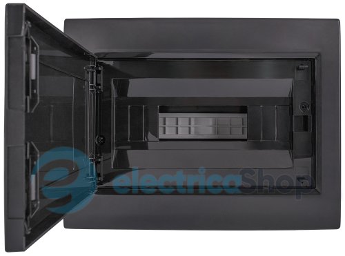 Корпус пластиковый на 12 модулей e.plbox.pro.n.12b.black навесной, черный с непрозрачной дверцей IP40 CP32912B E.NEXT