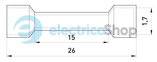 Гільза з'єднувальна ізольована e.splice.stand.bv.1.red 0,5-1,5 кв.мм, червона, 100шт s4036001 E.NEXT
