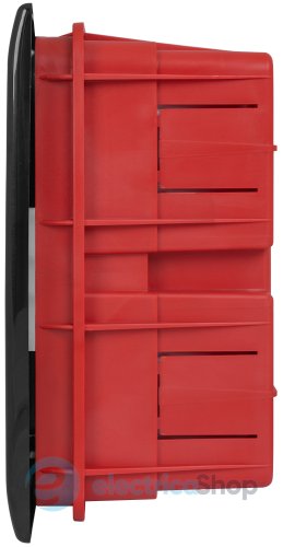 Корпус пластиковый на 8 модулей e.plbox.pro.w.08b.black встроенный, черный с непрозрачной дверцей IP40 CP12908B E.NEXT