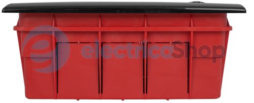 Корпус пластиковый на 8 модулей e.plbox.pro.w.08b.black встроенный, черный с непрозрачной дверцей IP40 CP12908B E.NEXT