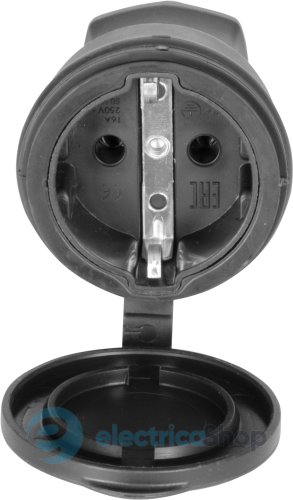 Розетка переносная с защитной крышкой каучуковая e.socket.rubber.029.16, с з/к, 16A, s9100024 E.NEXT