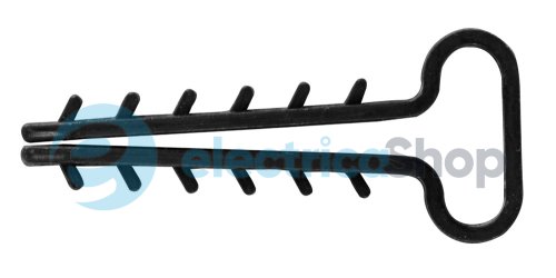 Дюбель ялинка 14 mm для плос. пров. e.metiz.dowel.flat.fir.black.14, чорний 100 шт. E.NEXT m0080037