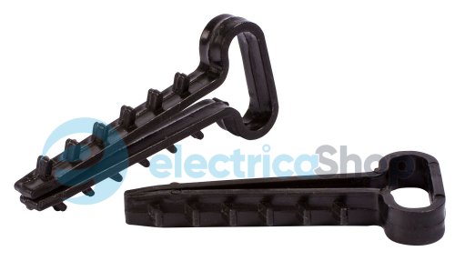 Дюбель ялинка 14 mm для плос. пров. e.metiz.dowel.flat.fir.black.14, чорний 100 шт. E.NEXT m0080037