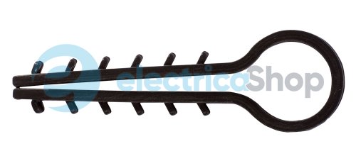 Дюбель ялинка 12 mm для круг. пров. e.metiz.dowel.fir.black.12, чорний 100 шт. E.NEXT m0080030