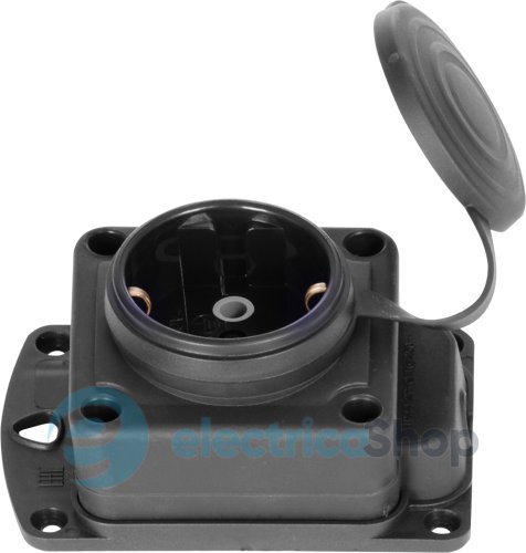 Розетка одинарная с защитной каучуковой крышкой e.socket.rubber.029.1.16, с з/к, 16A, s9100025 E.NEXT